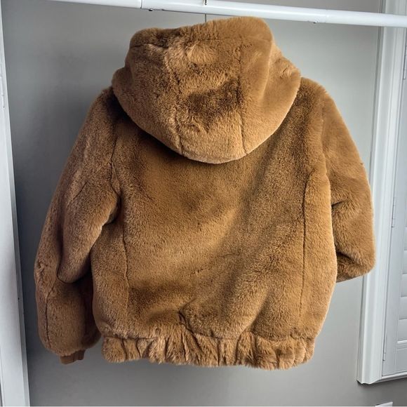 GAP Faux Fur Jacket - Brown - Picture 3 of 5